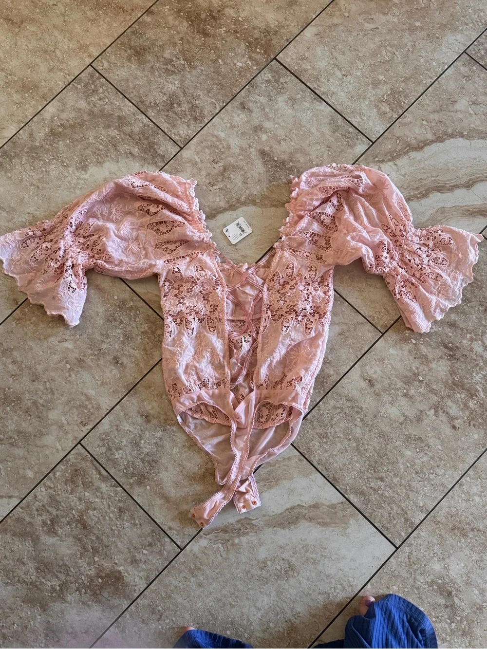 NWT Free People Pink Land Of The Free Bodysuit‎